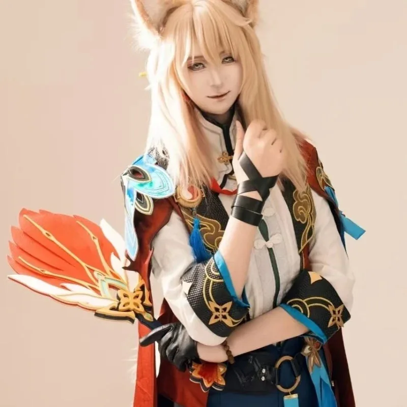 2025 yiyi Game Honkai: Star Rail Jiaoqiu Cosplay Costume Wig Tail Anime Ancient Chinese Style Character Party Roleplay Comic Con