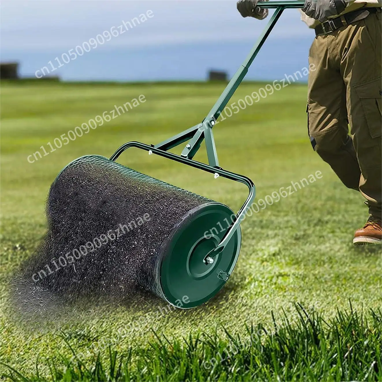 T-Handle Metal Spreader Lawn Garden Mesh Roller Spreader Split Fertilizer Spreader - view 5