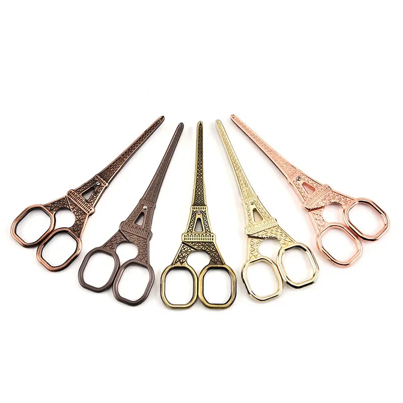 1pcs Vintage Needlework Scissors Eiffel Tower Tailor Scissors Antique Craft Embroidery Trimming Scissors Sewing Shears