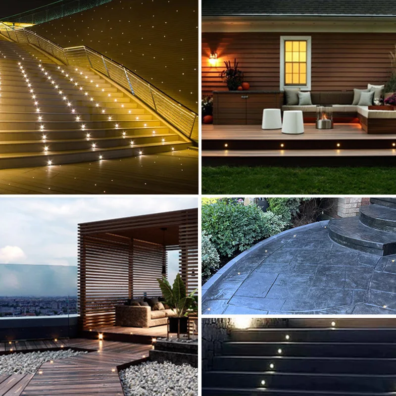 Mini foco LED para jardín, luz de pared IP67, luz subterránea impermeable para césped, Patio, pasarela, Patio, escalera, lámpara de cubierta