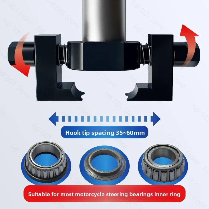 Motorcycle Scooter Steering Stem Bearing Inner Race Puller Remover Tool for Tapered Roller Bearing Disassembly Repair
