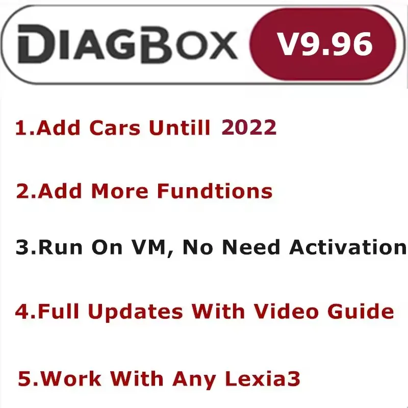 

Новейший Diagbox V9.96 с полным комплектом адаптеров Lexia3 PP2000: диагностический сканер для автомобилей, комплексное программное обеспечение для автодиагностики