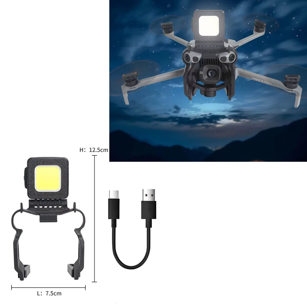 

for DJI Mini 5Pro LED Navigation Night Light Gimbal Camera Guard 2-in-1 Anti-Collision Protective Cover with 3 Lighting Modes