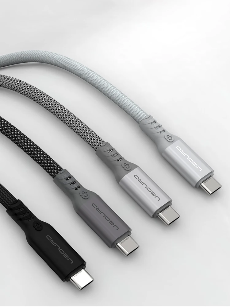 UGOURD Thunderbolt 4 2m USB4 Cable 40Gbps Thunderbolt3 Type C Fast Charger Cable 240W Data Transfer USB C For Laptop Mobile Disk