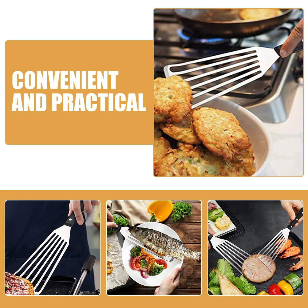 

4Pcs Fish Spatula Kitchen Accessories Stainless Steel Portable Frying Steak Spatula Cooking Tool Portable Cooking Shovel