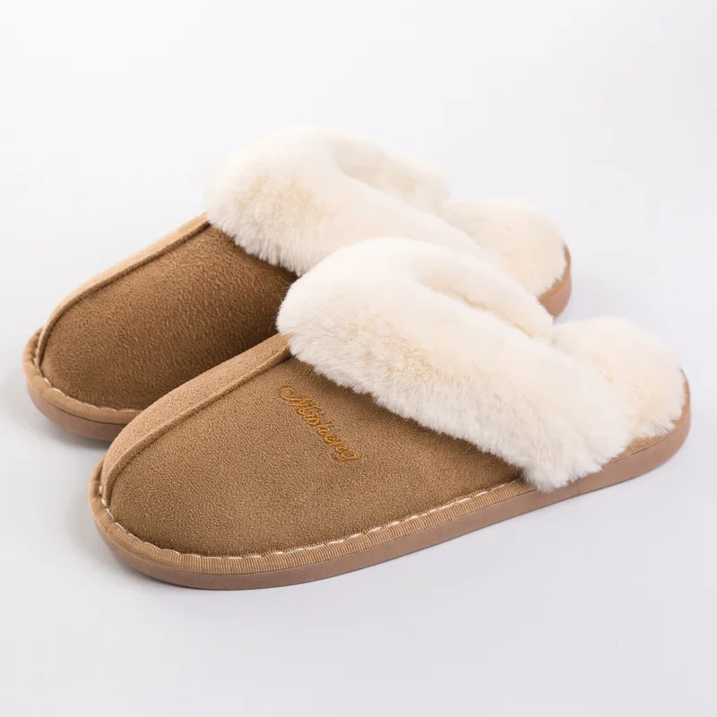 Fongimic Couple Winter Cotton Slippers Autumn Blowout Waterproof Household Slippers for Men Women Indoor Outdoor Warm Slippers