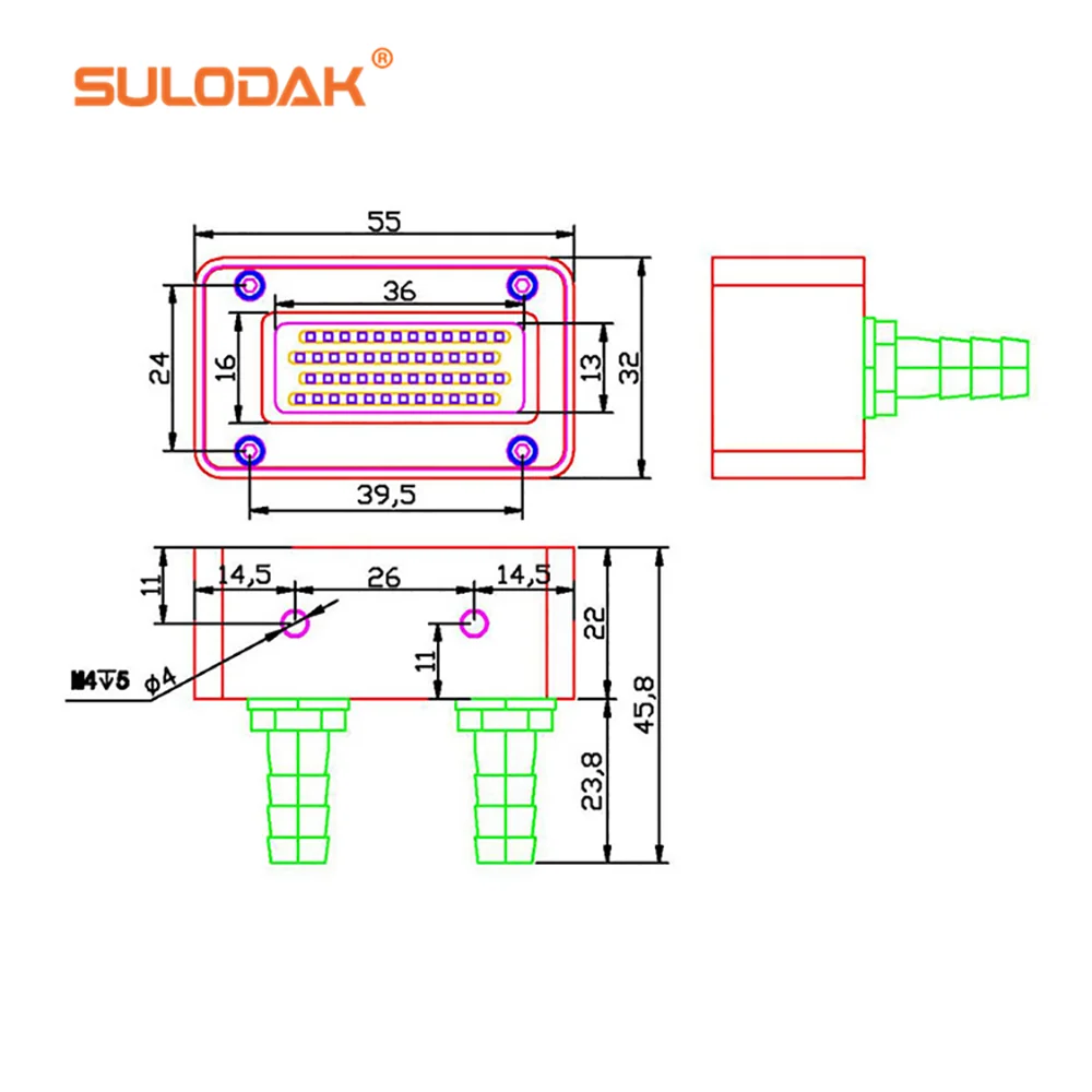 Imagem -06 - Led Cura Luz Sistema de Resfriamento de Água para Impressora a Jato de Tinta do Leito Epson Xp600 Xp700 Xp805 Cabeça de Impressora uv Secagem de Tinta 35*15 mm uv