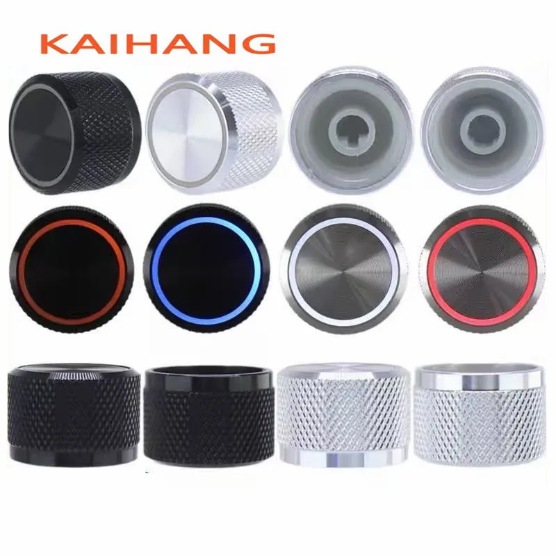 1PCS 22x15mm Aluminum Light Transmission Knob 6mm D Shaft Potentiometer Encoder Knob Cap For Car Navigation Mechanical Keyboard