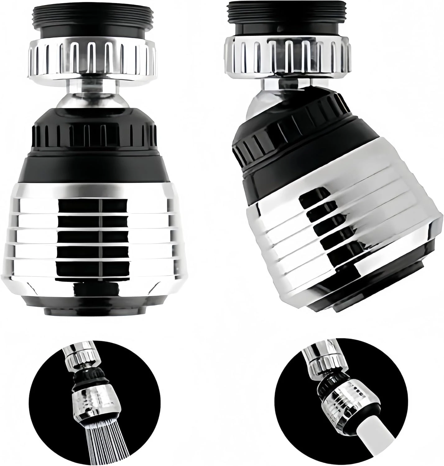 360 Degree Rotating Kitchen Faucet Sprayer Head, Water Saving Faucet Filter , Stainless Steel Universal Adapter Nozzle