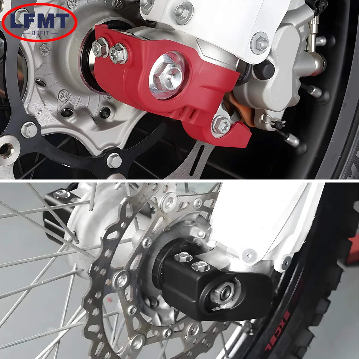 دراجة نارية العالمي البلاستيك الجبهة شوكة غطاء الحذاء السفلي الساق الحرس حامي ل KTM بيتا هوندا ياماها كاواساكي KX450F KX250F