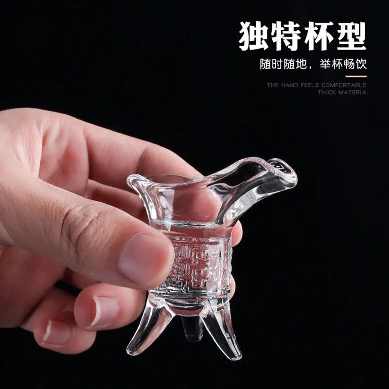 10/20/30/100ml Gift Cocktail China Emperor Vintage Champagne Glass Transparent Glasses Drinking Wine Goblet Cup Luxury Glassware