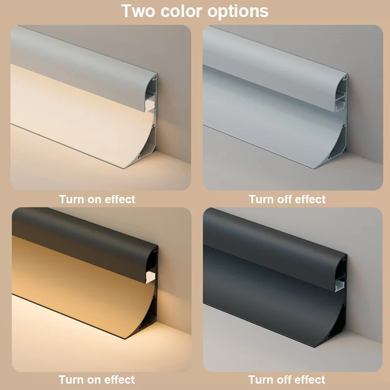 LED Aluminum Profile Multifunctional Indoor Installation Top Corner Linear Light For Living Room Ceiling Decor Reflector Profile