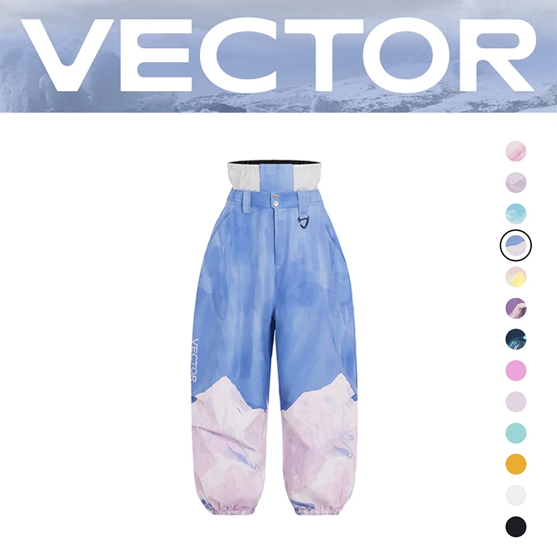 VECTOR Heren Dames 3L Katoenen Skibroek Winter Warm Winddicht Waterdicht Buitensport Snowboard Skibroek Sneeuwbroek