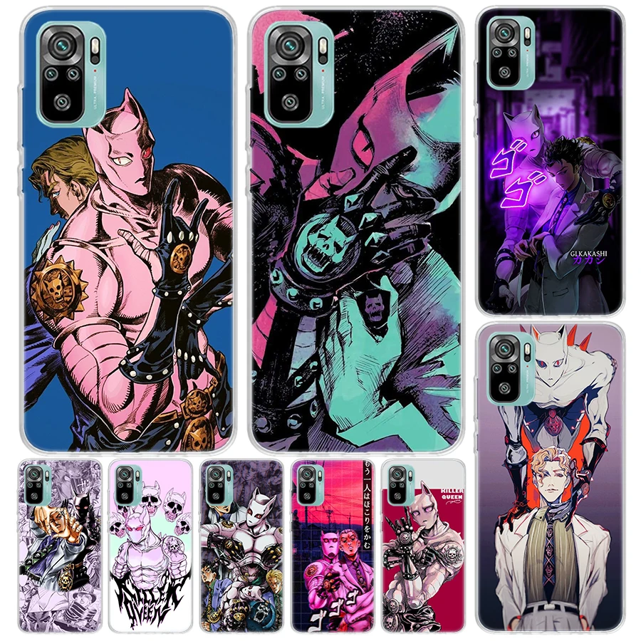 Anime JoJo Killer Queen Cover For Xiaomi Redmi 10 10C 12 12C 9 9C 9T 9A Phone Case 10A 8A 8 7A 7 6A 6 Pro K20 K40 10X S2 K30