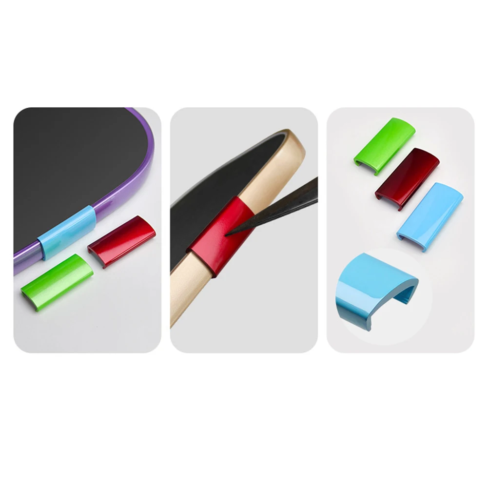 

5PCS Decorative & Functional Pickleball Paddle Blocks - Clip-On Counterweight With Edge Protector Fits For 16mm Sports Paddles