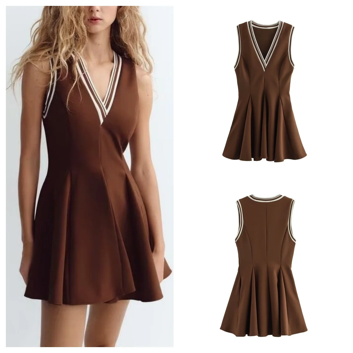

European and American style new fashion temperament waist sports leisure yoga skirt women's sleeveless slim dress