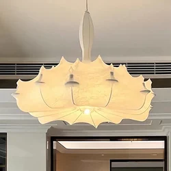 Silk Pendant Lamp White Chandelier Ceiling Lights Living Room Dining Table Lighting Bedroom Modern Home Decor Hanging Lamps
