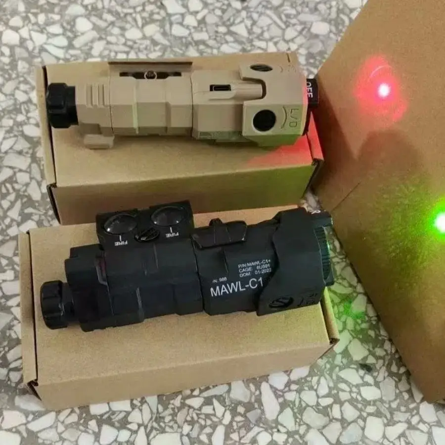 

20mm MAWL red green laser indicator flashing flashlight illumination multifunctional green laser radiation indicator battery box