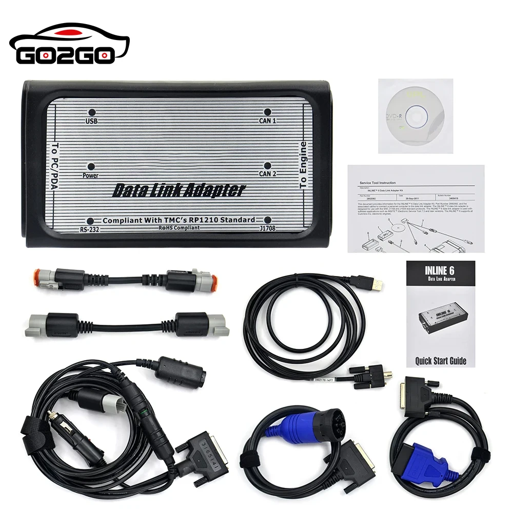 for INLINE 6 V8.7 V7.62 Data Heavy Duty for INLINE6 for Cummins Diagnostics Complete INLINE Heavy Duty Truck Diagnostic Tools