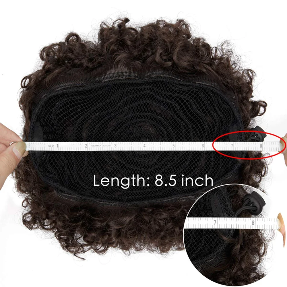 الشعر الاصطناعي الأفريقي المنفوخ برباط ذيل حصان للنساء ، شعر مجعد كينكي قصير ، تمديد كعكة ، مقطع في قطع الشعر ، 8 بوصة