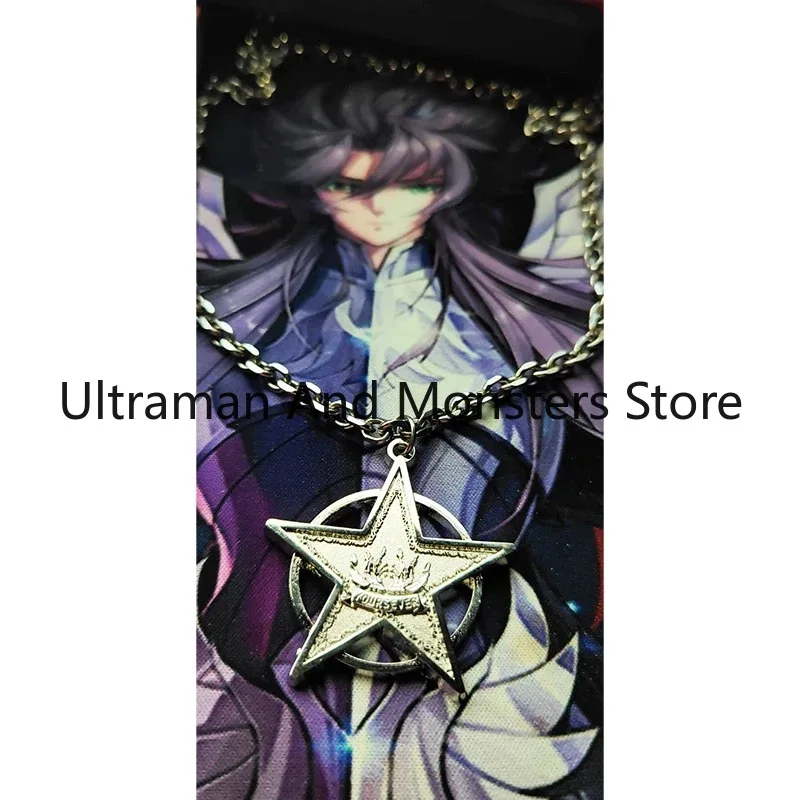 In Stock Saint Seiya Myth Cloth 5-Star Pendant Necklace COS Hades God of Underworld Knights of Zodiac Action Figure Peripheral