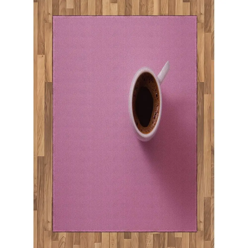 

Contemporary Woven Area Rug, Perfect for Living, Dining, or Bedroom, 4' x 5'7, Pink and Brown