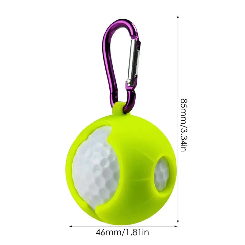 Golf Ball Bag Silicone Sleeve Protective Cover Bag Holder Golf Training Sports Accessories Golf Supplies Ball Carrier Pouch