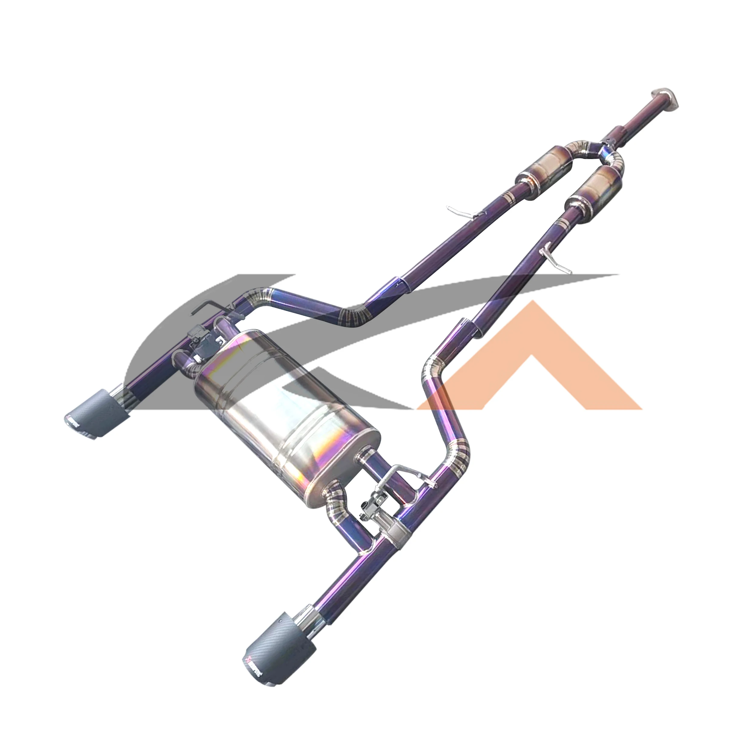 KA Tuning exhaust system titanium alloy catback for Infiniti FX35 3.5 rear section performance parts muffler with valve