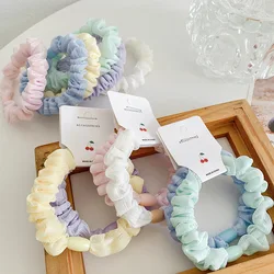 2 bandes élastiques en caoutchouc pour femmes et enfants, chouchous colorés en Nylon, accessoires pour cheveux