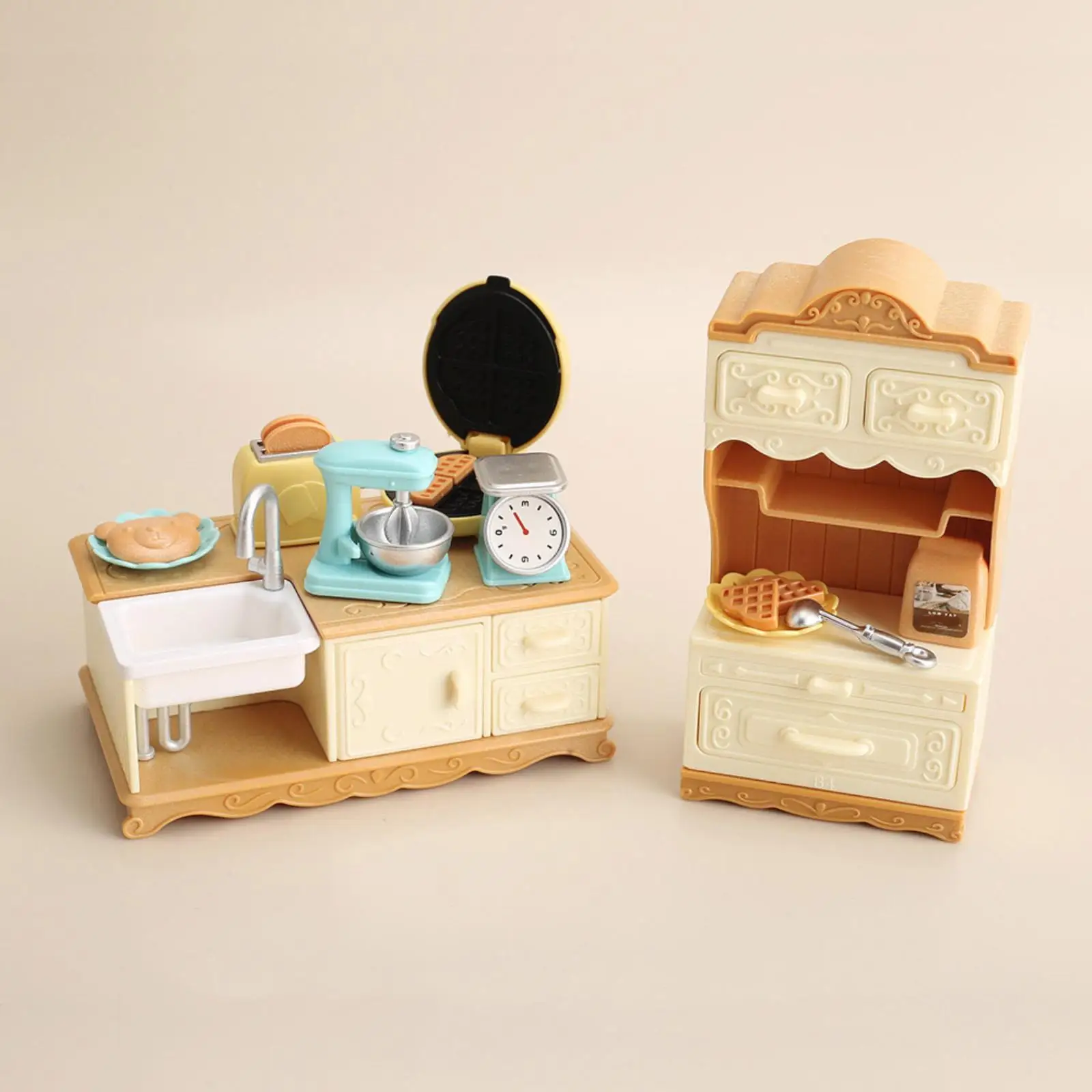 Miniatuur Keukenkast Set Poppenhuis Mini Keuken Scene Voor Kinderen Peuters