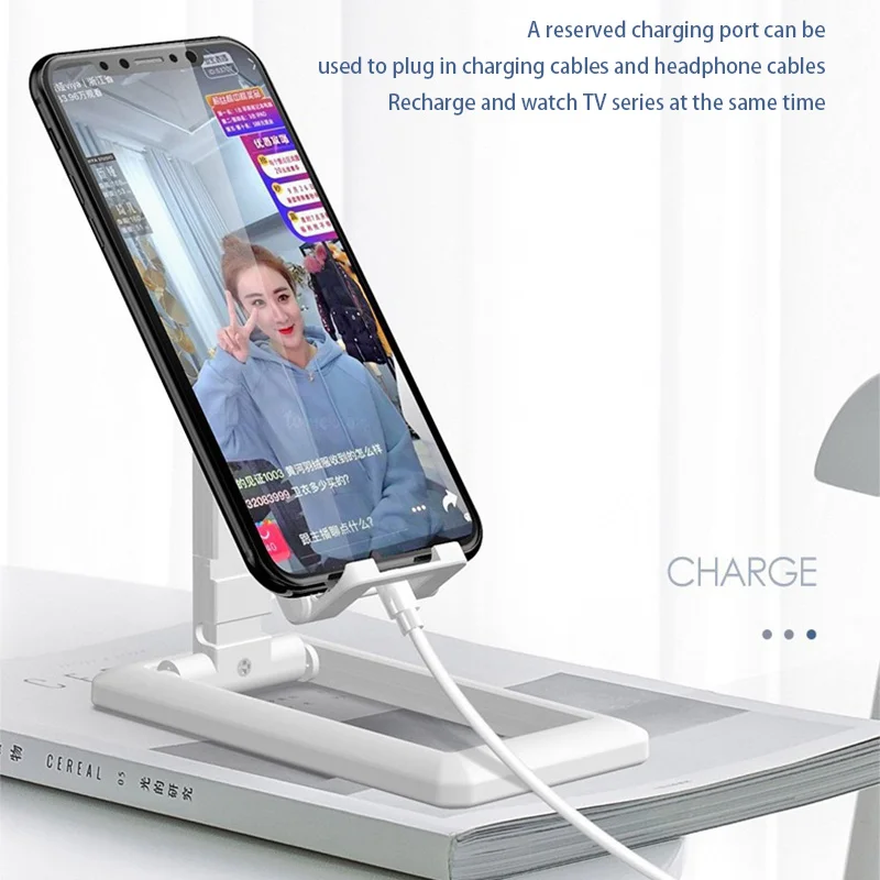 Foldable Tablet Mobile Phone Desktop Phone Stand Scalable Adjustable Desk Holder Desktop Bracket for iPad iPhone Samsung New view 5