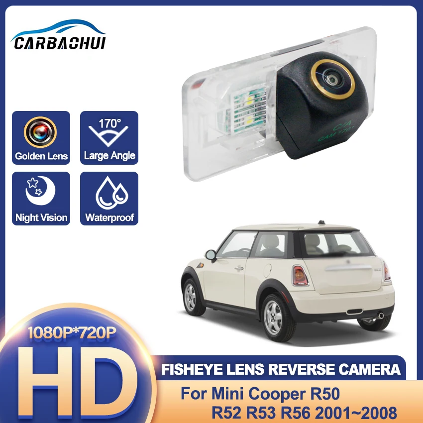 For Mini Cooper R50 R52 R53 R56 2001~2008  High Quality Car Fisheye Lens Camera Rear View HD CCD 1080P Parking Image Accessories