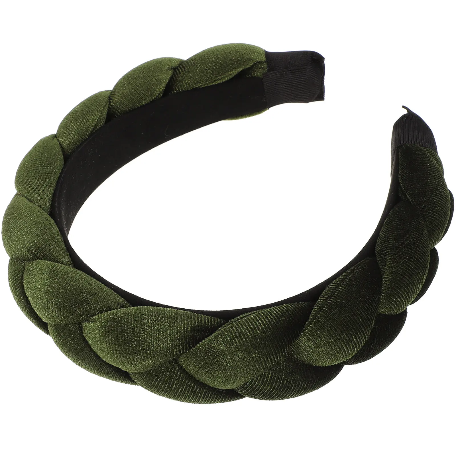 

Плетеная повязка на голову в винтажном стиле, широкий ободок из ткани для женщин, для повседневного использования, макияжа, умывания, ухода за кожей, с мягкой подкладкой