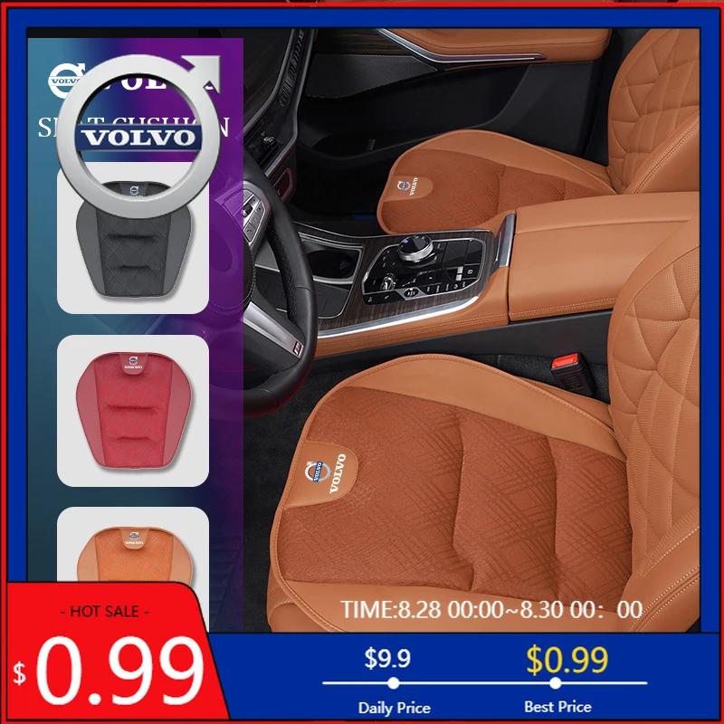 

2026 Hot For Volvo Steering Covers Breathable Non Slip Car Seat Cushion Auto Interior Seat Cover For Volvo Xc60 Xc90 V40 V60 S60
