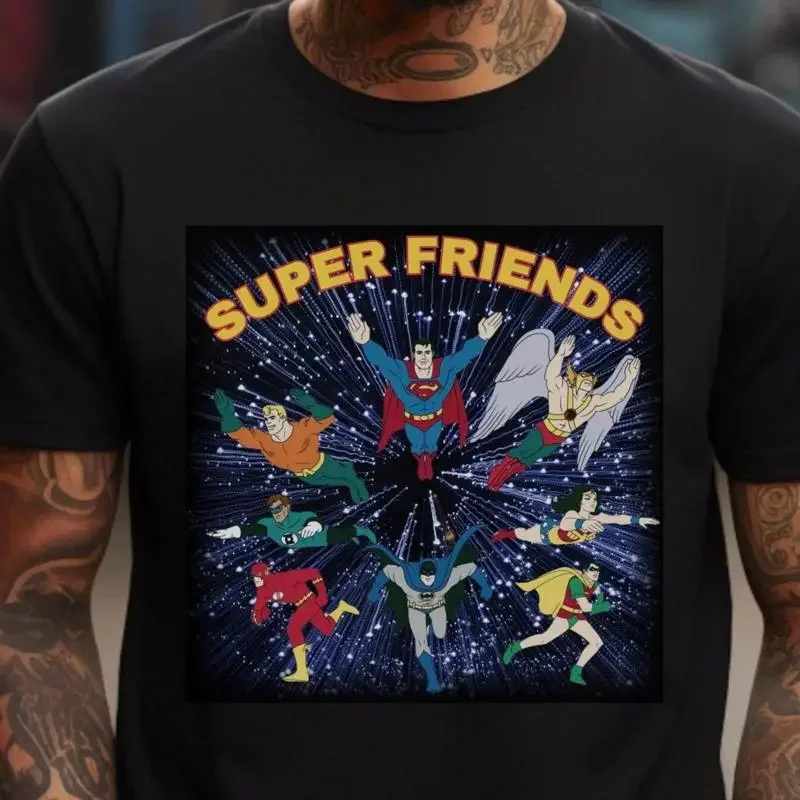 Super Friends T Shirt Vintage Aesthetic 1980S Retro