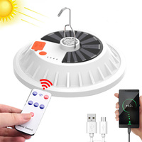 Super Bright LED Solar Camping Light Remote Control Rechargeable Outdoor Tent Lamp Portable Lantern Emergency Night Market Light