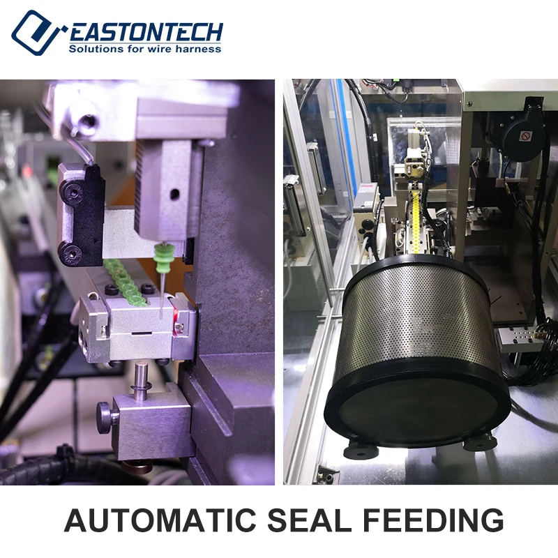 EW-8020 Fully Automatic Wire Two Sides Rubber Seal Insertion And Terminal Crimping Machine