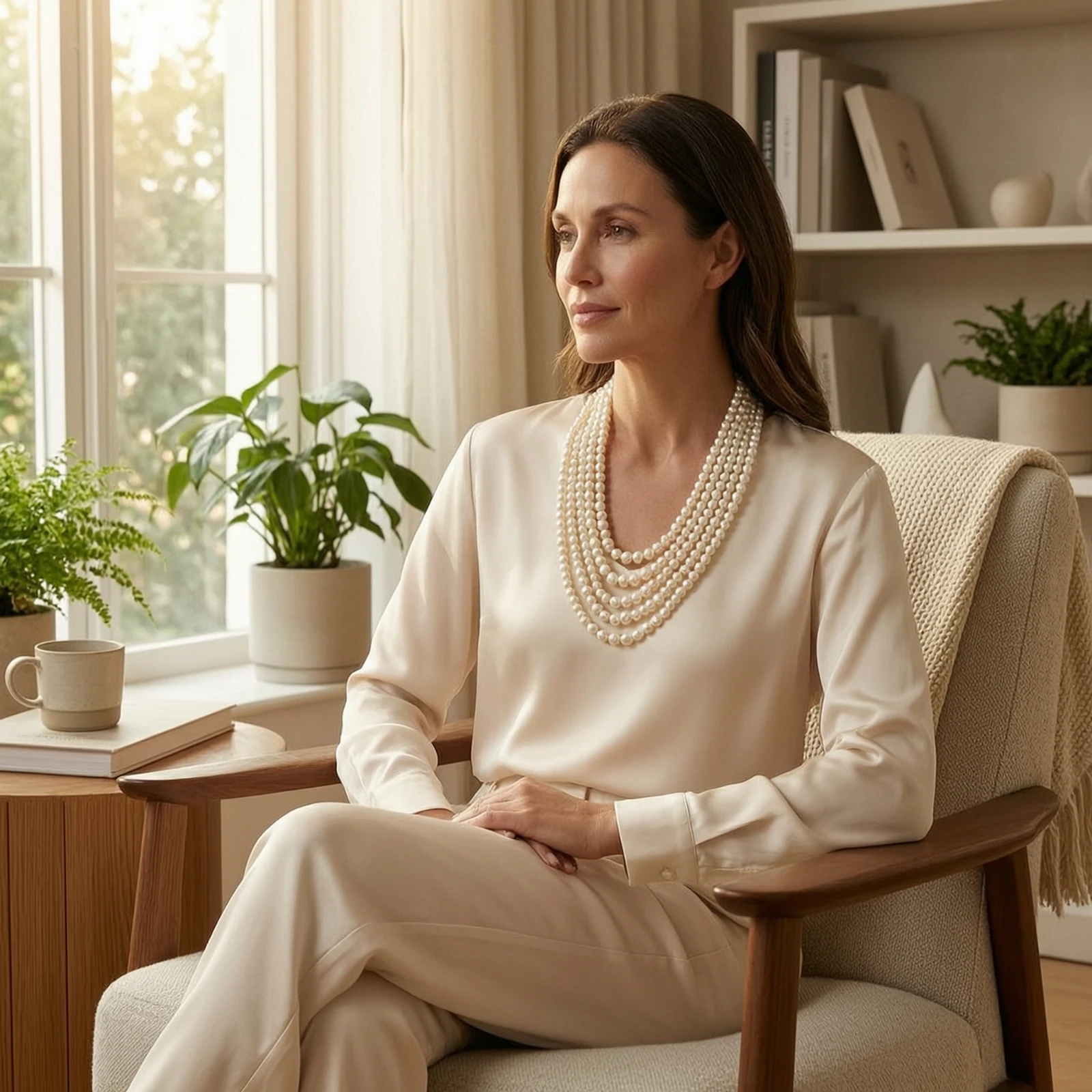Layered Pearl Necklace Multi-Strand Layered Necklace Jewelry Versatile Chic for Women, Weddings, Formal Events