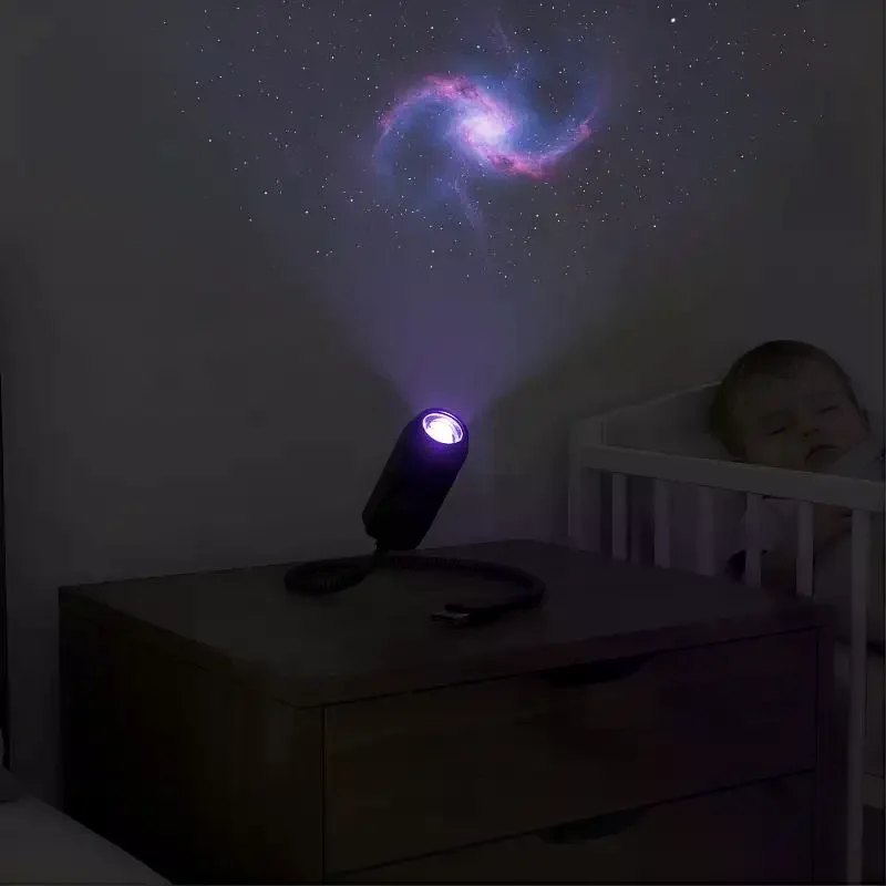 Creative Galaxy Theme 360-Degree Rotating USB Ceiling Moon Earth Projection Atmosphere Light Lamp Night Light Bedroom Decoration
