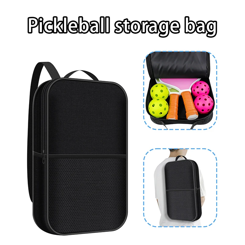 Portable Pickleball Racket Bag Paddle Racket Backpack Tote Ballbag Storage Carrier Paddle Holder Carrying Bag Gift Kit Outdoor