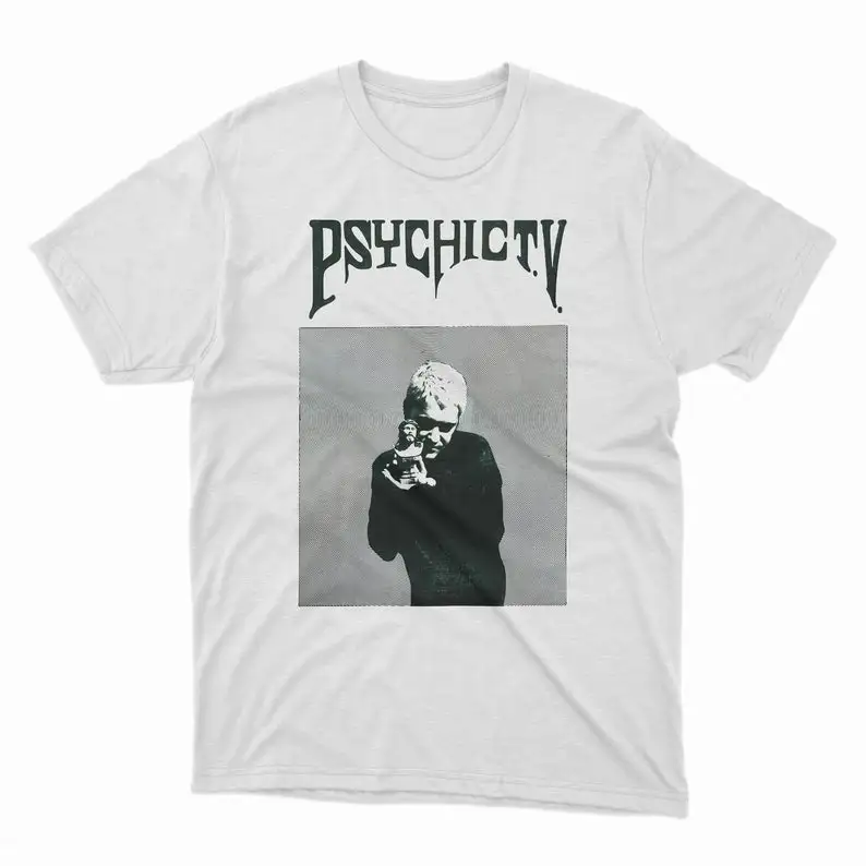 

Psychic TV Shirt Genesis P Orridge Combine Fun Printed Shirt Men's And Women's Short Sleeve T-shirts