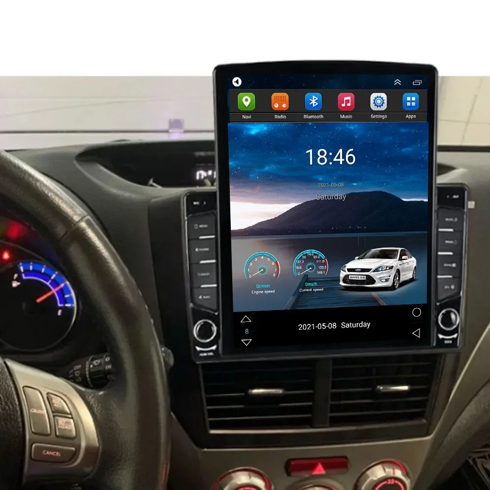 For Tesla Style 2 Din Android 14 Car Radio For Subaru Forester Impreza 2008- 2012 Multimedia Video Player GPS Stereo Carplay DSP