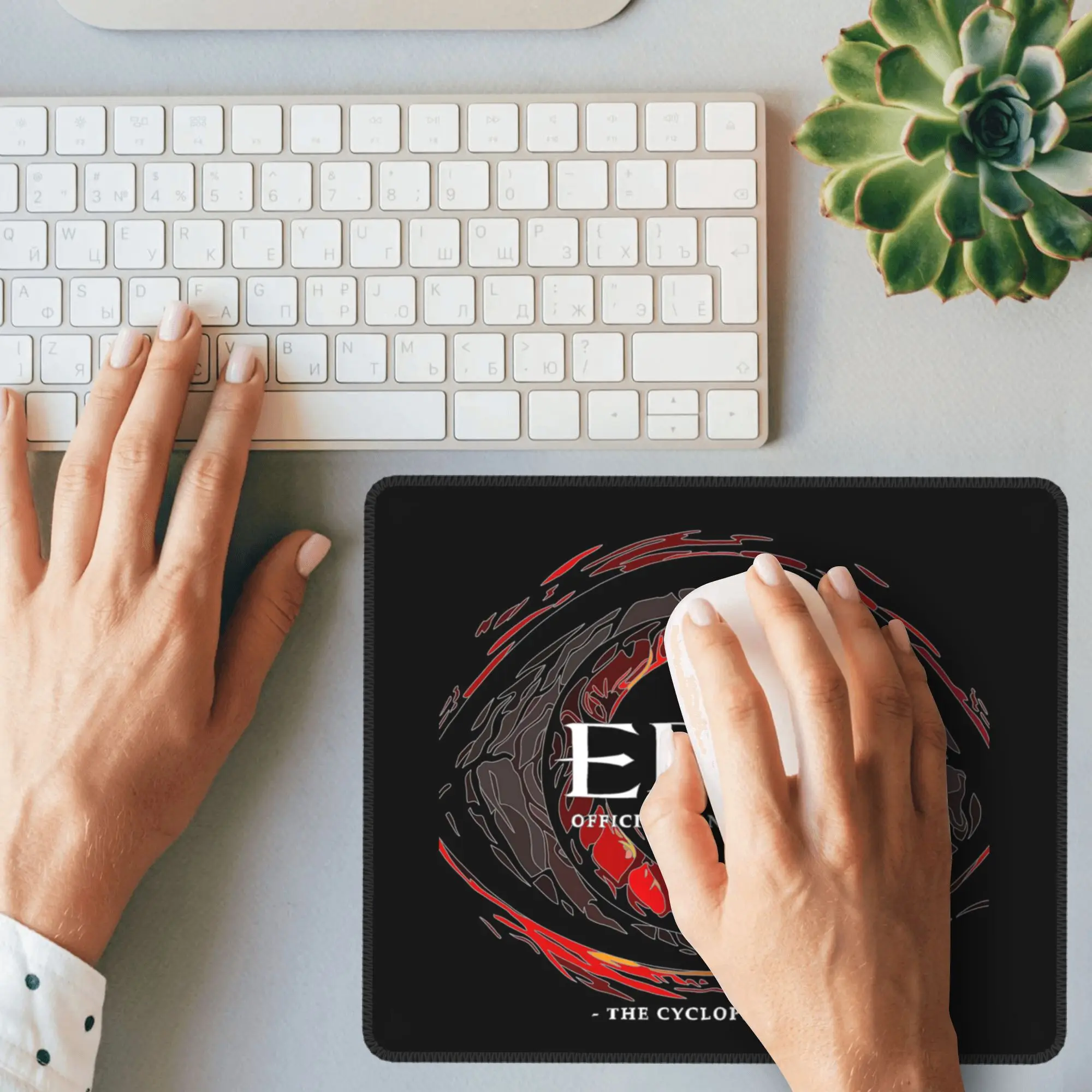 Epic The Cyclops Saga Tappetino per mouse in vetro colorato argento Tastiera per computer Tappetino per mouse Gamer PC Tappetino per scrivania portatile Tappetini per ufficio