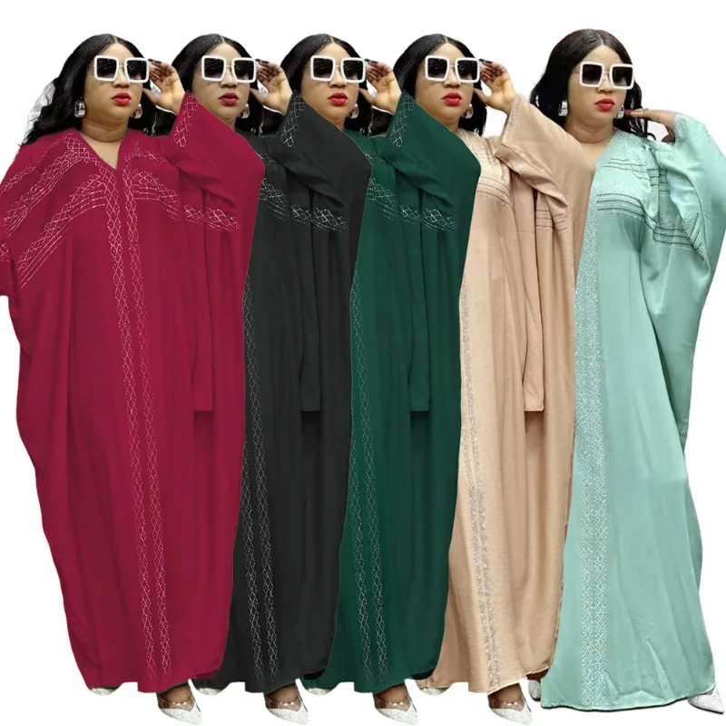 Abayas-Robe de Luxe pour Femmes Musulmanes Africaines, Caftan Marocain, Boubou, Djellaba, Soirée, 2025