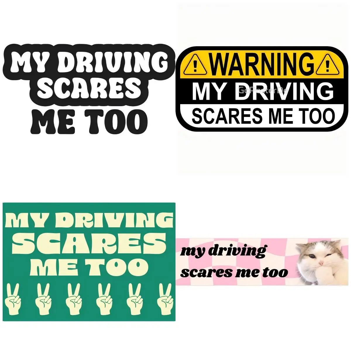 

Funny Car Caption My Driving Scares Me Too Meme Vinyl Decal Sticker Cars Trucks Walls, Windows, Laptops, Notebooks