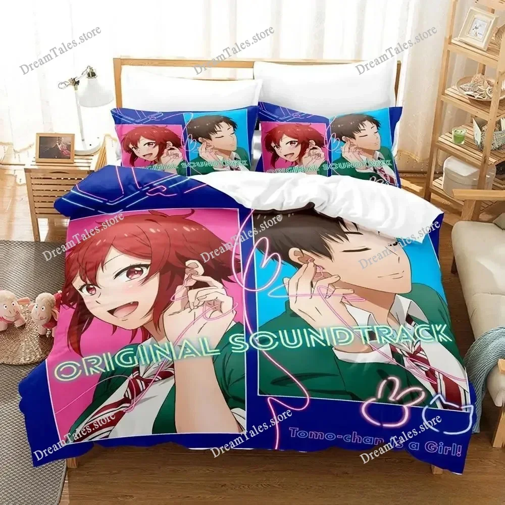 

Anime Tomo-chan Is A Girl! Bedding Set Boys Girls Twin Queen Size Duvet Cover Pillowcase Bed Kids Adult Home Textileextile