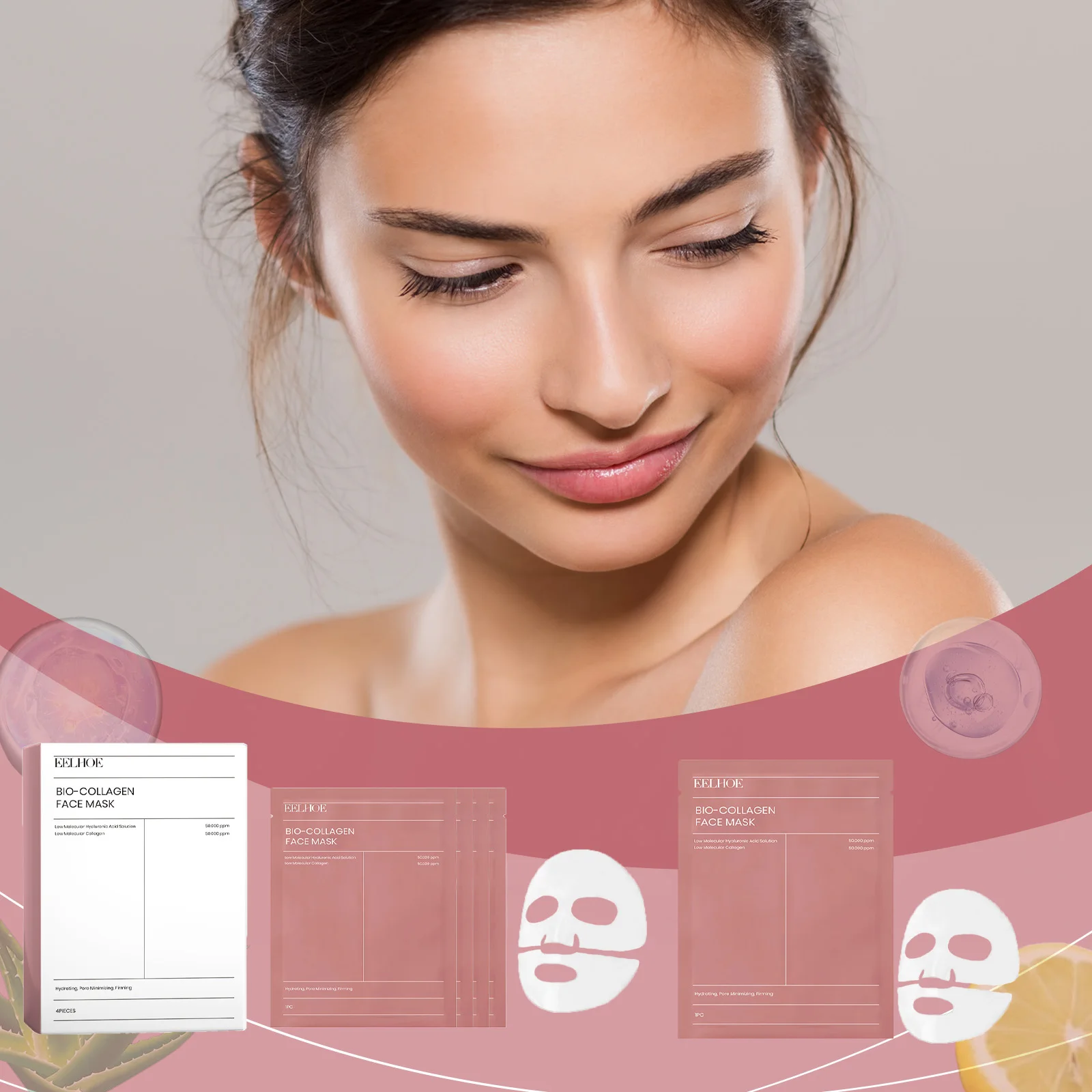 

Bio-Collagen Moisturizing Mask Effectively Cleaning Shrinking Pore Improving Skin Elasticity Anti-Wrinkle Firming Face Skin Care