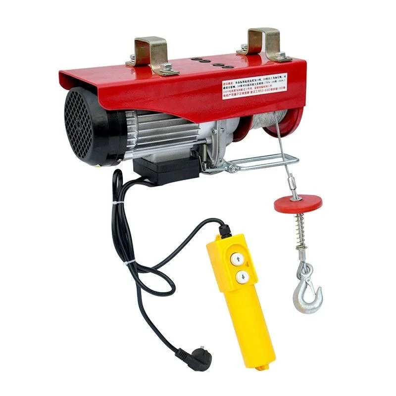 【Pure Copper Motor】Mini Electric Hoist 220v Household Electric Crane Construction Lifting Machine Crane