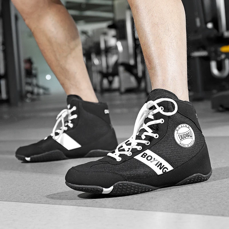 

Professional Boxing Competition Training Shoes Men's Wrestling Shoes Fighting Sanda Weightlifting Squatting Shoes Men's