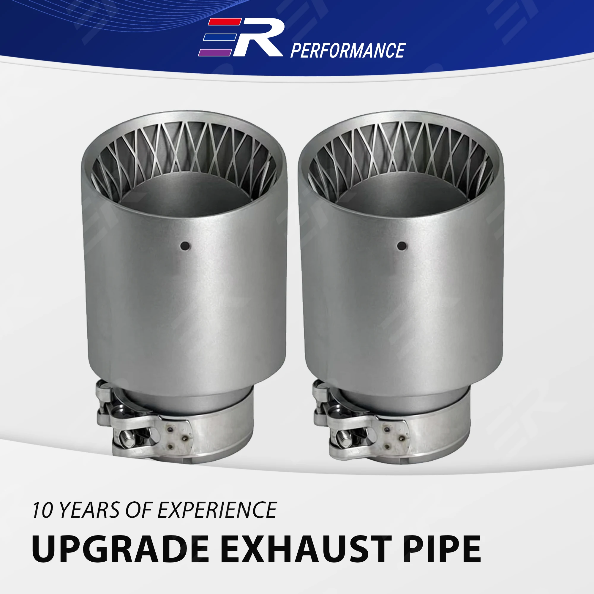 

1 Piece ER 304 Matte Silver Stainless Steel Exhaust Tip Universal Exhaust System Car Accessories For Auto Modify Upgrade Muffler